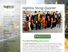 Tablet Screenshot of highlinequartet.com